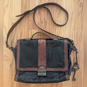 Black and Brown Leather Men's Bag